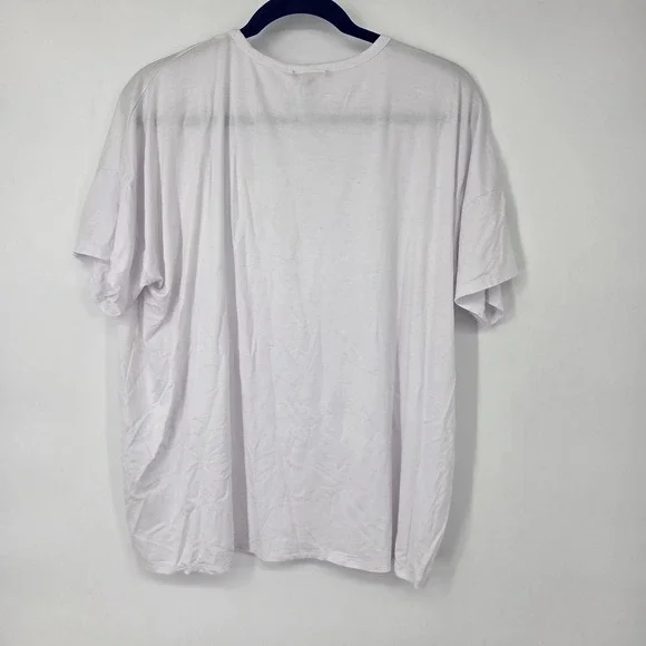 Eileen Fisher Viscose Stretch Short Sleeve White T-Shirt Crew Neck Womens M - Picture 3 of 11